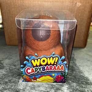 Jumbo Capybara Cream Filled Squishy Squeeze Toy Figure Brown, 6in x 4in
